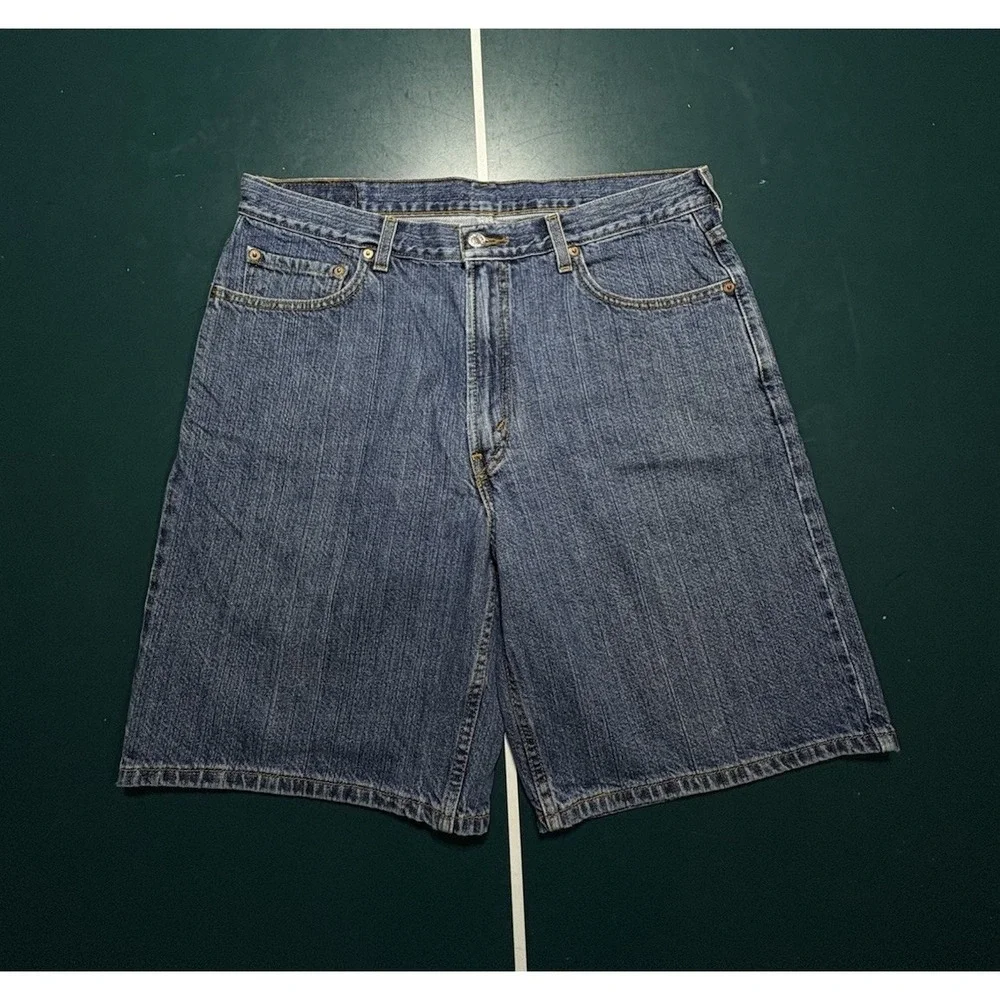 Vintage Levi's 550 Relaxed Fit Jean Shorts Men's 34 Dark Wash‎ Denim 10